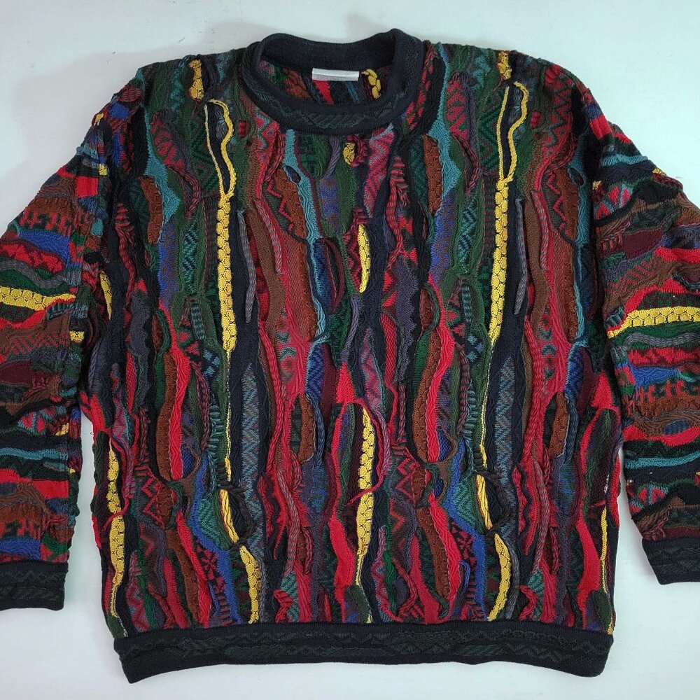 COOGI Vintage Australia 3D 100% Mercerised Cotton Biggie Cosby Sweater Men's XL